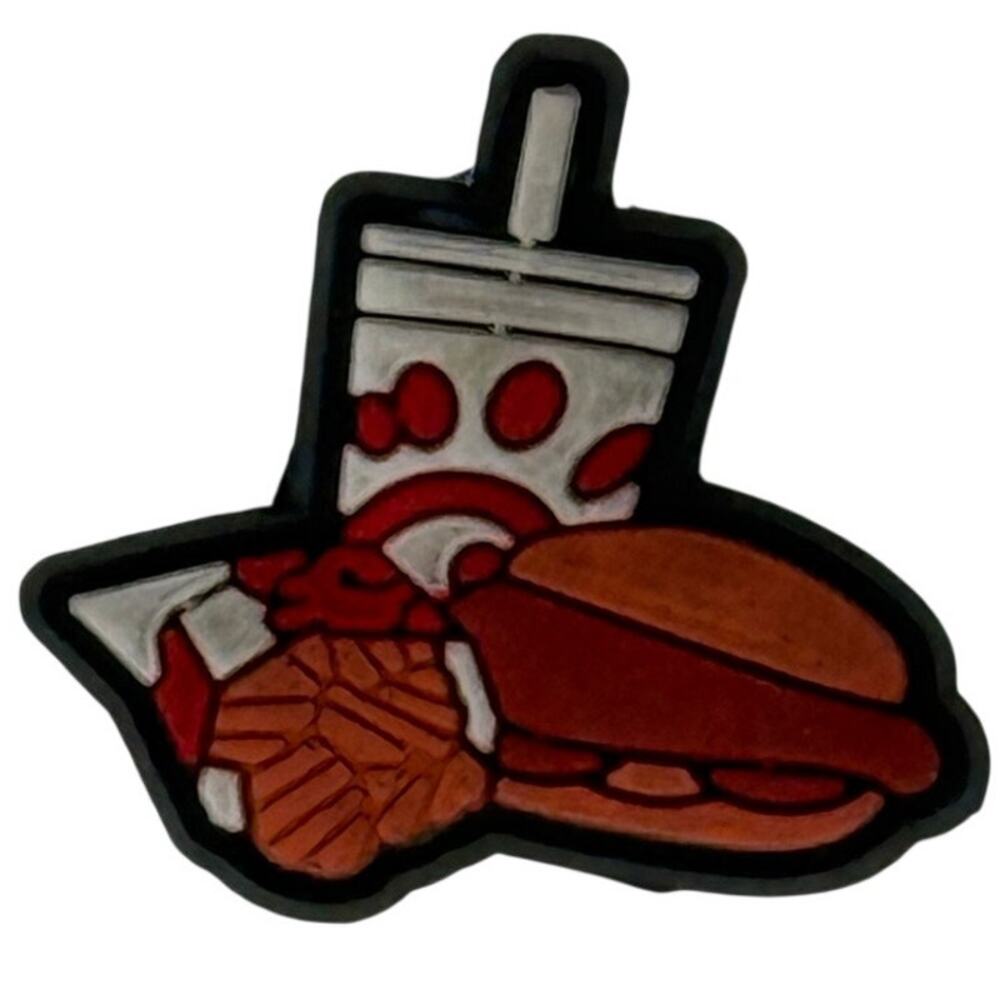 Chick-fil-A Croc Charm Jibbitz Red White Shoe Accessory